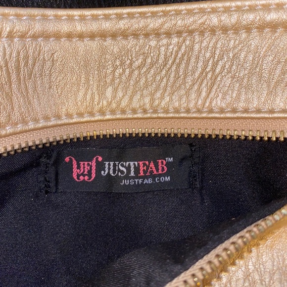 JustFab MONTAGE reversible black/gold tote - Picture 11 of 13